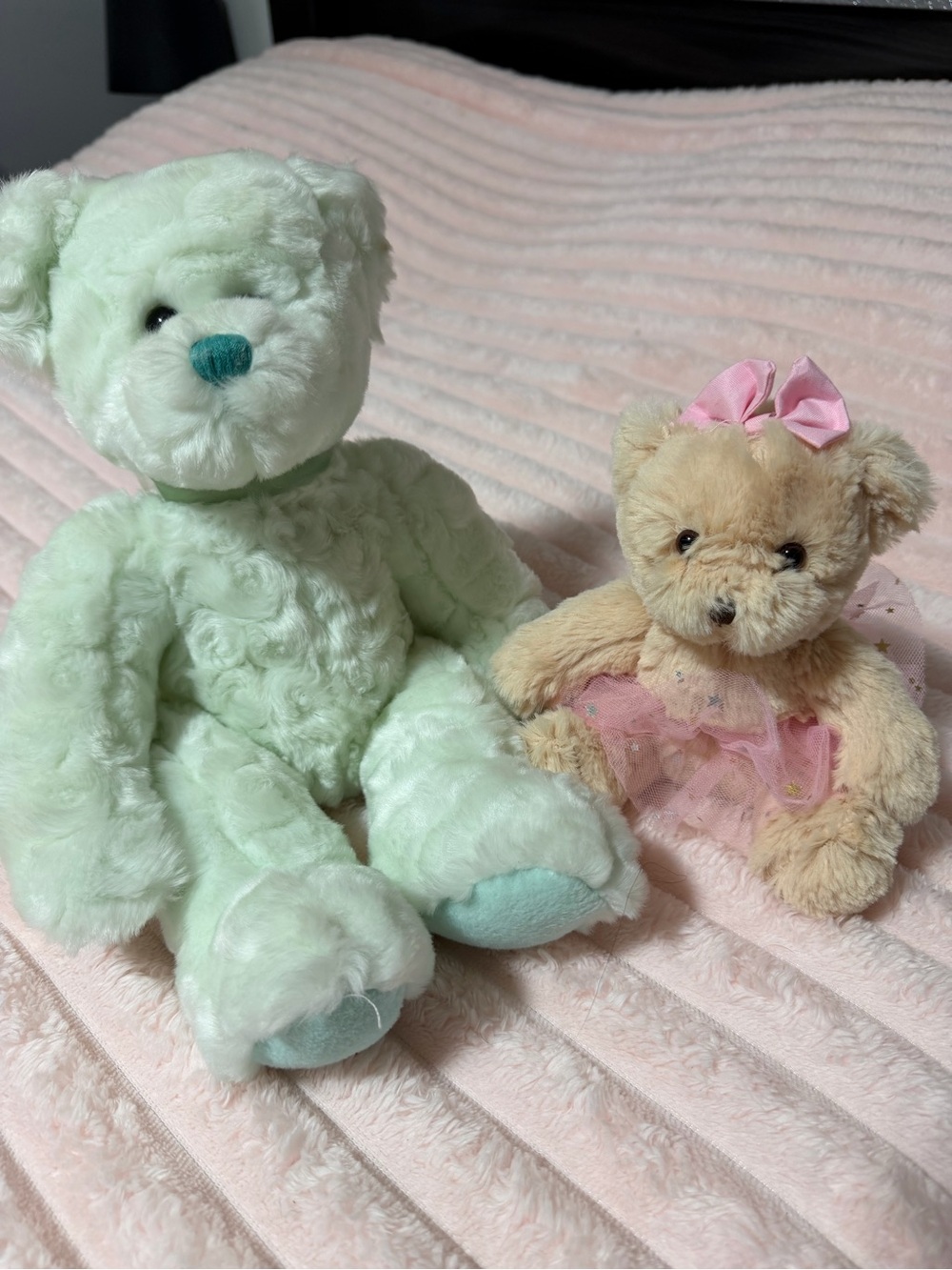 Plush Mint Green Teddy Bear - Soft Cuddly Toy